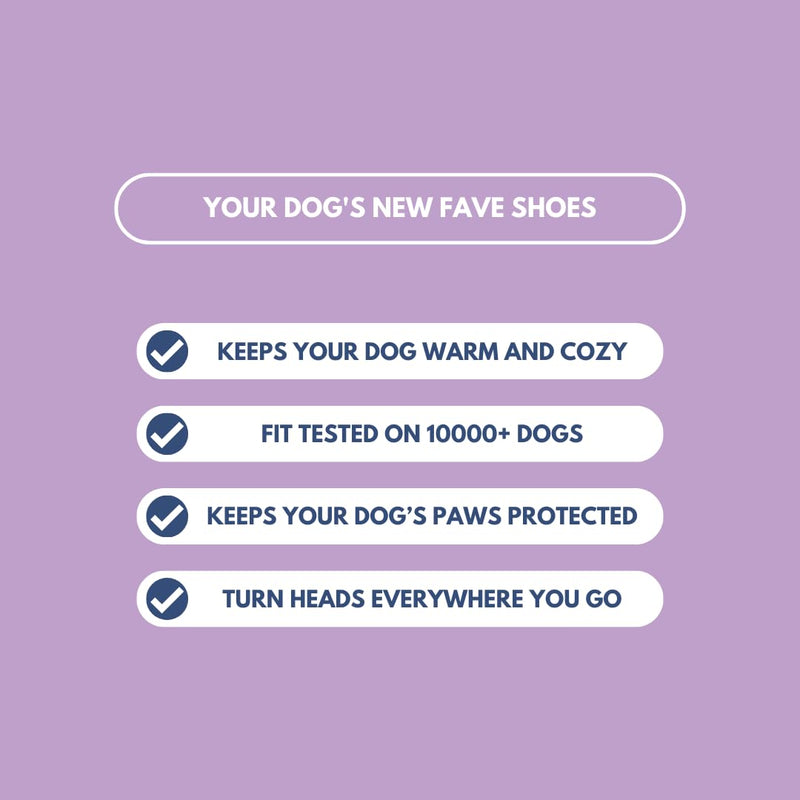 Spark Paws Water-Resistant Dog Boots for Medium Large Dogs, Anti-Slip Dog Shoe Booties Paw Protector for Rain Snow Hiking Reflective Straps 4PCS - Lilac, B B: 2.0"W | 23-33lbs - PawsPlanet Australia