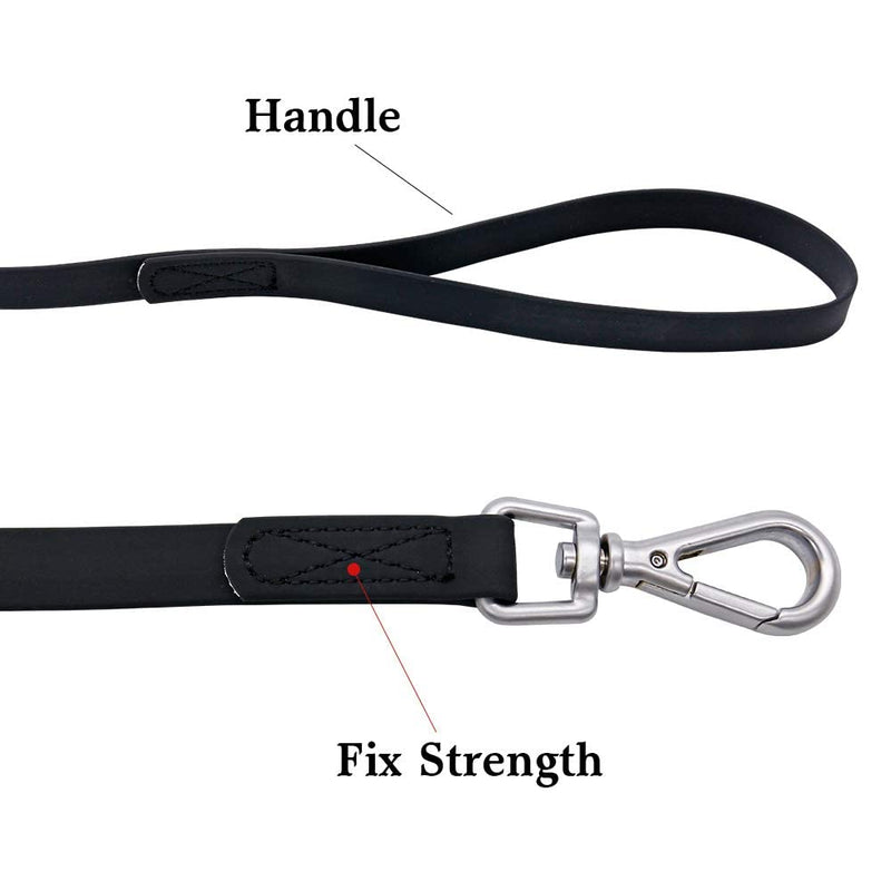 Waterproof Dog Training Leash 50FT 30FT 15FT 10FT 5FT Heavy Duty Recall Long Lead for Large Medium Small Dogs (30FT, Black) - PawsPlanet Australia