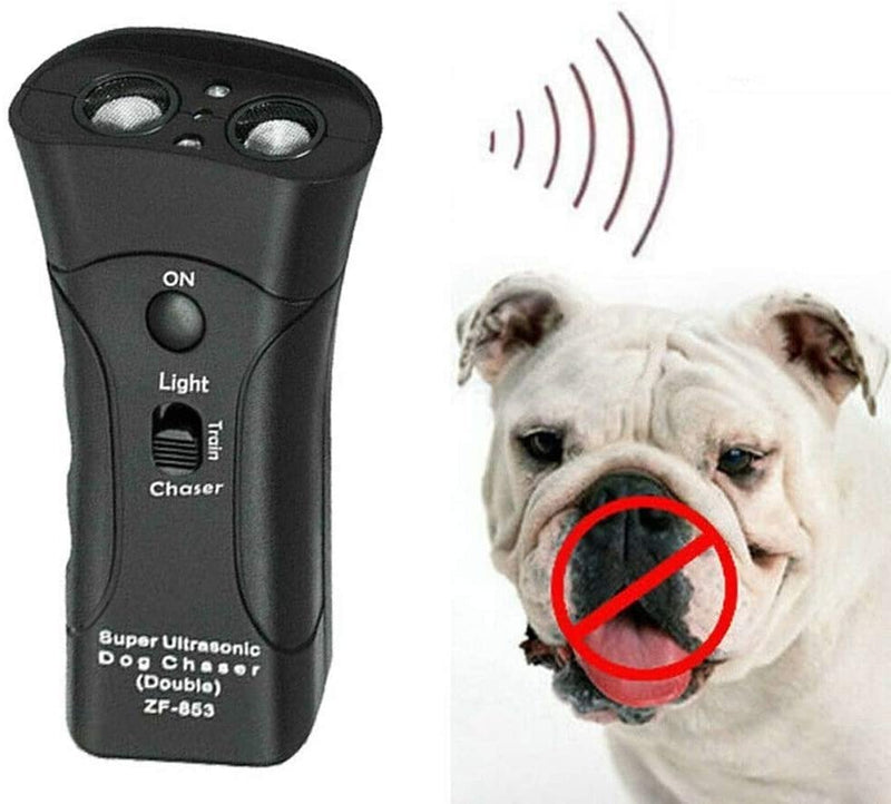Ultrasonic Anti Dog Barking Pet Trainer LED Light Gentle Anti Barking Chaser Style 3 in 1 Bark Control Tool, Pet Training Device, Handheld Trainer, Stop Barking & Repellent Indoor Outdoor - PawsPlanet Australia