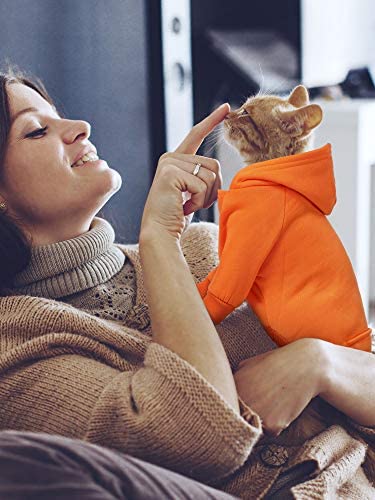 6 Pieces Dog Hoodie Dog Clothes Sweaters with Hat, Pet Winter Clothes Warm Hoodies Coat Sweater for Small Dogs Chihuahua(S) S - PawsPlanet Australia