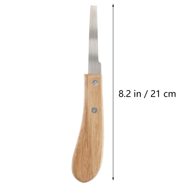 VANZACK 2Pcs Horseshoe Files with Wooden Handles Portable Stainless Steel Hoof Trimming Tools for Horses Efficient Hoof Cleaning and Repair