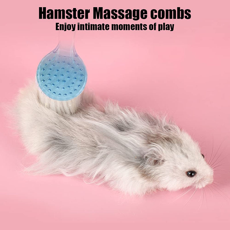 2 Pack Hedgehog Bath Brush, Guinea Pig Massage Combs, Cleaning Supplies, fit Hamster, Ferrets, Rats, Chinchilla - Blue - PawsPlanet Australia