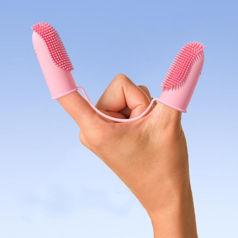 Dog Finger Toothbrush, 6 Pack Cat Toothbrushes, Two Finger Toothbrush for Pet's Dental Care Teeth Cleaning - PawsPlanet Australia