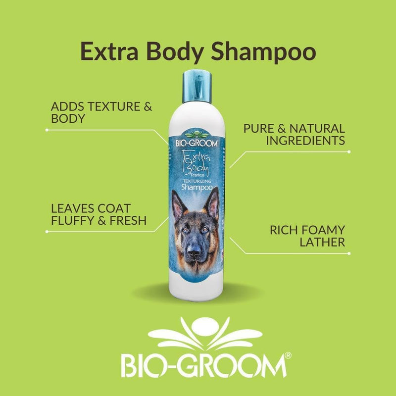 Bio-Groom Extra Body Texturizing Dog Shampoo - Tearless Puppy Shampoo, Dog Bathing Supplies, Cruelty-Free, Cat & Dog Grooming Supplies, Made in USA, Tear-Free Dog Products - 12 fl oz 1-Pack 12 oz - PawsPlanet Australia