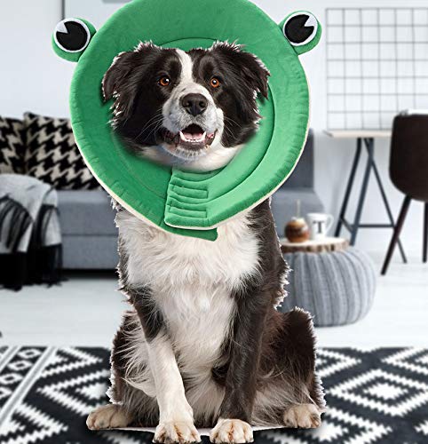 Dog Cone, Pet Recovery Collar Comfy Pet Cone Collar Protective Collar for After Surgery Lick Wound Healing Flexible Cone for Dogs After Surgery (XL) Green - PawsPlanet Australia
