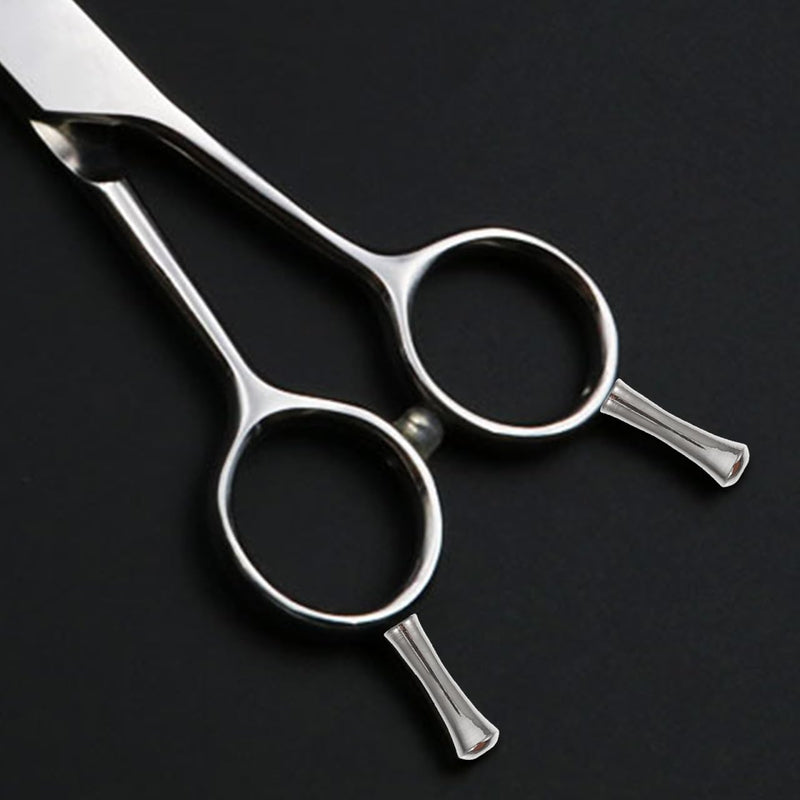 10Pcs Scissors Finger Rest Silver Stainless Steel Hairdressing Scissor Parts for Pet Grooming Comfortable Finger Holders for Salon and Home Use