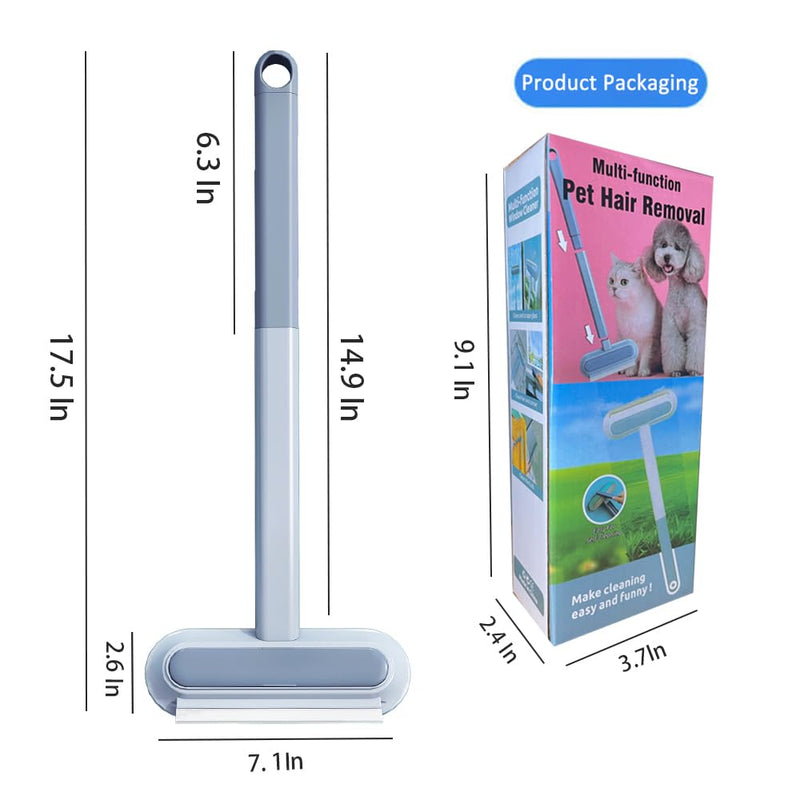 Pet Hair Remover, 4 in1 Cat and Dog Hair Remover for Couch with Extra long Handle, 17-Inch, Cat Lint Squeegee for Furniture, carpet, Clothes, Bedding, Tile, Hardwood Floor, Car, Window - PawsPlanet Australia