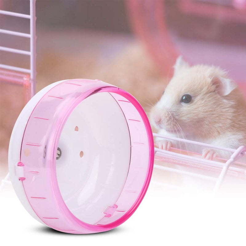 Hamster Wheel, Hamster Silent Roller Plastic Super Silent Roller Exercise Running Wheel Toy Hamster Wheel Silent for Small Pets Hamster Guinea Pig (Pink) Pink - PawsPlanet Australia