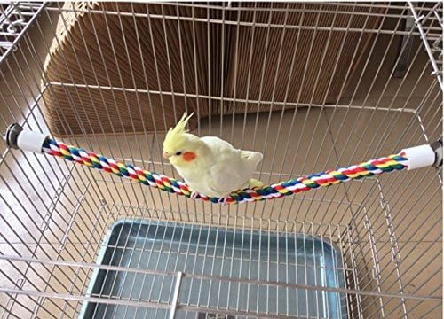 Bird Rope Perches,Parrot Toys 36 inches Rope Bungee Bird Toy (36 inches)[1 Pack] - PawsPlanet Australia