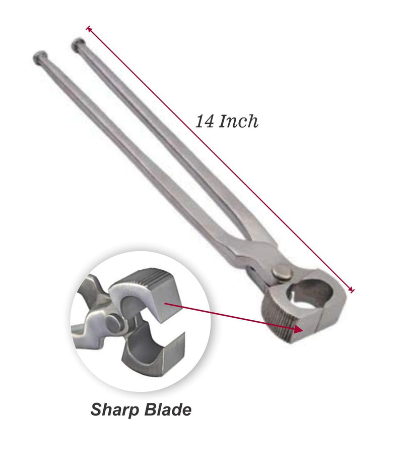 14” Horse Shoe Puller and Spreader–Hand Crafted Farrier Tool–Heavy-Duty Stainless Steel Hoof Puller for Horses–Dual Function Farrier Equipment for Shoeing and Hoof Care–Professional Equine Tool