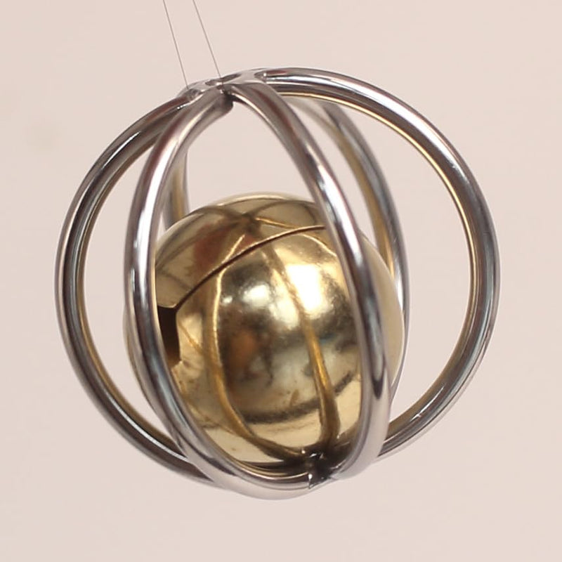 Heavy Duty Stainless Steel Bird Toy for Large Parrots - Chew-Proof Foraging Ball with Bell for Macaws, Cockatoos, African Greys (Large) - PawsPlanet Australia