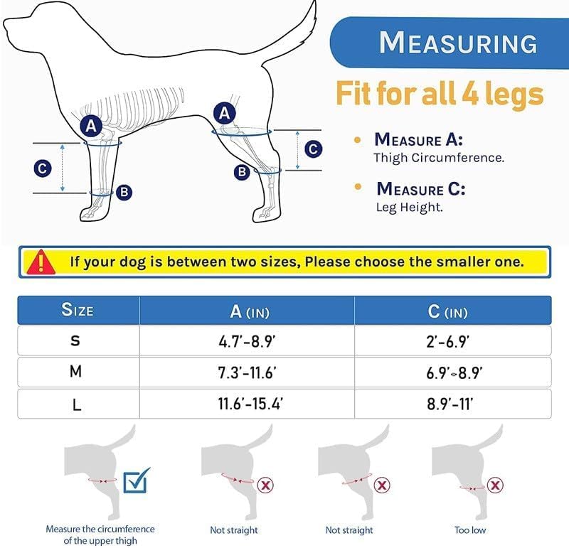 MASBRILL Dog Knee Brace, Adjustable Dog Brace Protector Pads for Back Leg,ACL Hind Leg Brace for Dog Cruciate Ligament Care Knee Brace for Dogs Rear Leg, Joint Pain and Muscle Sore S - PawsPlanet Australia