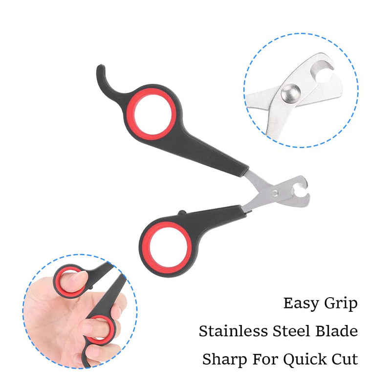 Cat Nail Clipper, Pet Nail Trimmers Bird Claw Scissors Stainless Steel Parrot Cage Essential Grooming Tool for Small Animals Ferrets Bunny Kitten Hamsters Rabbit Puppy Precision Sharp Cut - PawsPlanet Australia