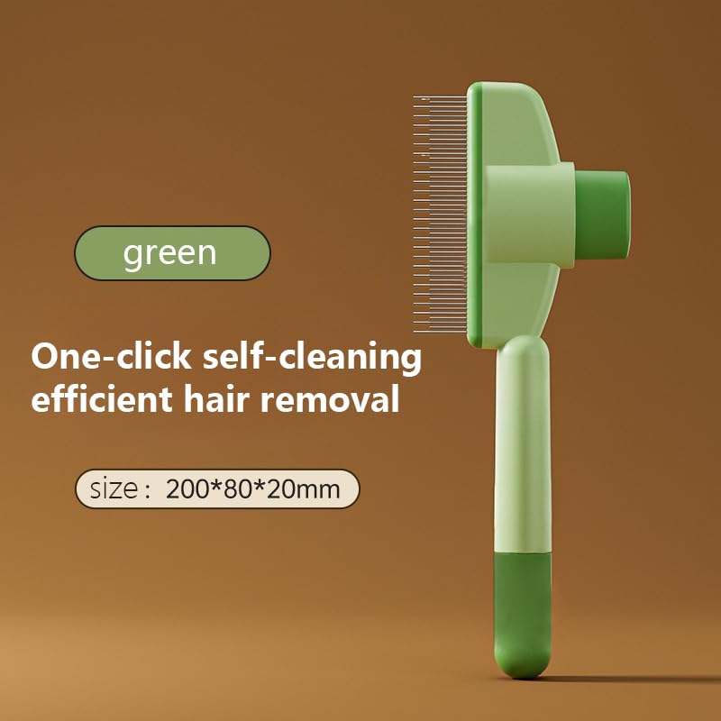 Cat Knot Detangling Brush, Pet One Touch Detangling, Pet Loose Hair Steel Needle, for Cats and Dogs, Flea Brush, Flea Comb for Kittens and Puppies (Avocado Green) Avocado Green - PawsPlanet Australia
