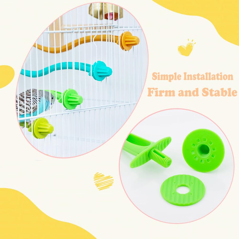 4 Pcs Bird Perches Canary Finch Budgie Cage Universal Plastic Stand Stick Toy Holders Adaptable to All Cages (8.7 Inches) - PawsPlanet Australia