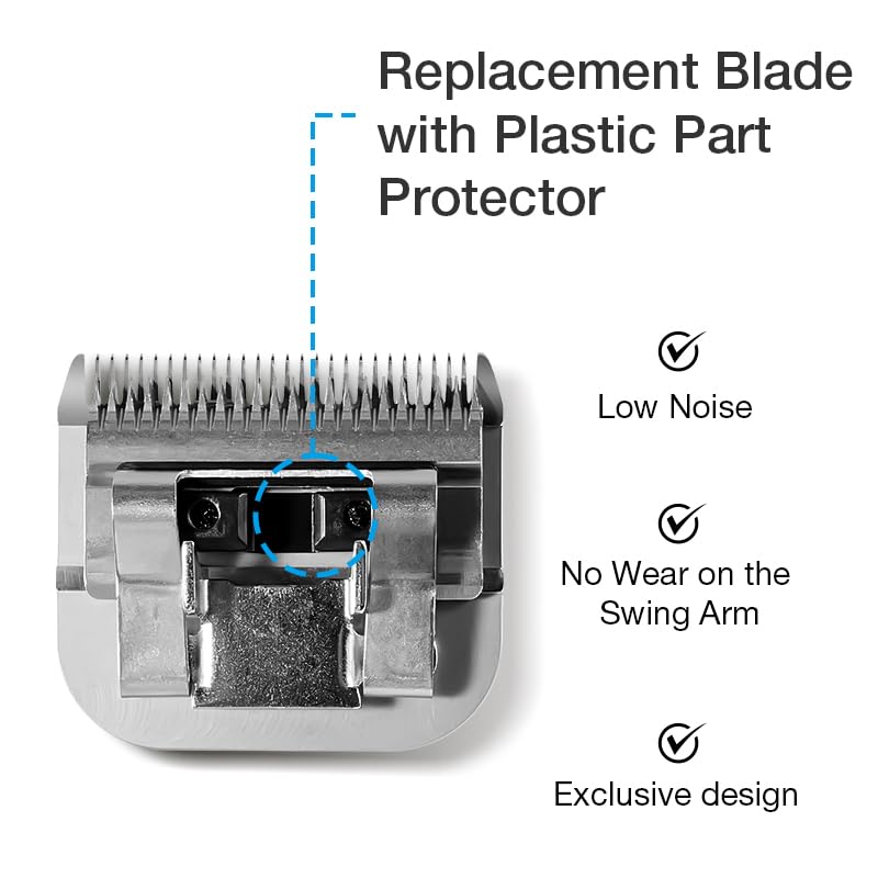 2 Pcs Dog Clippers Replacement Blade Compatible with PC615, PC619 and PC811, Detachable Pet Dog Grooming Clipper Stainless Steel Blade #10 2 Pcs