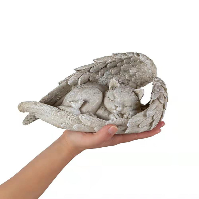 Cat Angel Memorial Statue Commemorates Our Lost Fur Baby,Cat Figurines is Placed in The Outdoor Garden or Tombstone,cat Statue Resin - PawsPlanet Australia