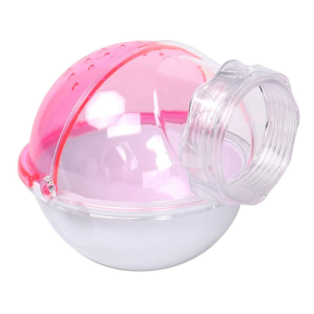 Small Animal Bath House,Pet Toy Acrylic Hamster Bathroom Cage Toilet Bathtub Sand Bath Container Removable, Suitable for Chinchilla Syrian Hamster Gerbil (Pink) Pink