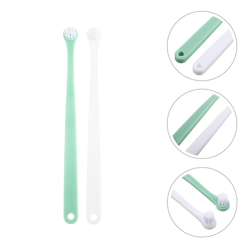 Abaodam 6-piece pack of soft plastic toothbrushes for cats and dogs, for gentle teeth cleaning and gum massage in the home.