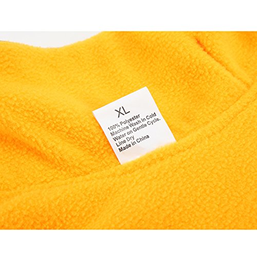 Creation Core Windproof Plush with Sport Vest Dog Clothes Night Reflective Jacket Pet Keep Warm Jacket No Pull No Choke Design Eco-Friendly for Small and Large Big Dog(Yellow M) Medium Yellow - PawsPlanet Australia