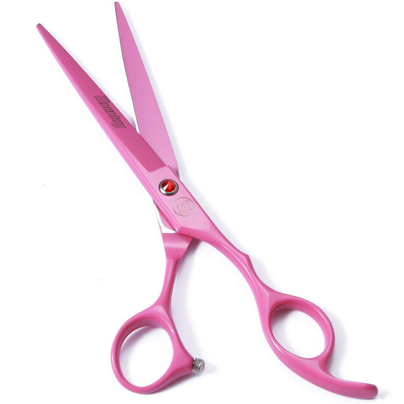 Professional Dog Scissors Set - 7 Inch/8 Inch Curved Chunkers & Thinning Shears with Grooming Comb 7 Inch (Pack of 5) Pink - PawsPlanet Australia