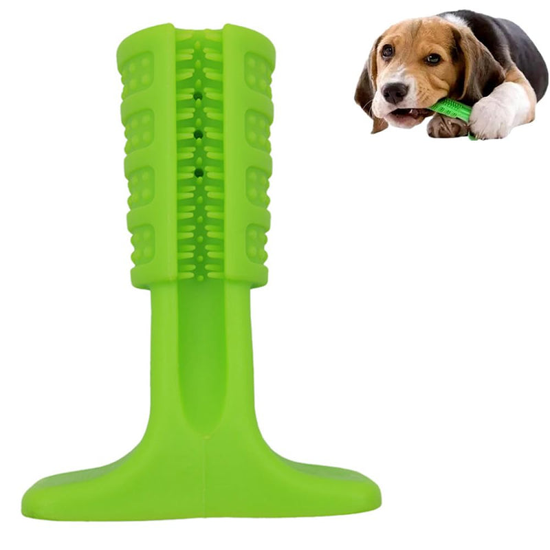 Durable Dog Toothbrush for Small Medium Dogs,Teeth Cleaning Chew Stick, Dog to-ys,Puppy Dental Care Brush Puppy Dog Birthday Gifts - Green