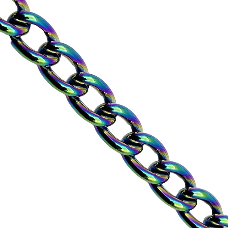 Rainbow Colour Dog Choke Collar Slip P Chain,Heavy Chain Dog Metal Training Choke Collars, Adjustable Weather Proof Alloy Steel Necklace for Small Medium Large Dogs (3XL) 3XL(28 inch) - PawsPlanet Australia
