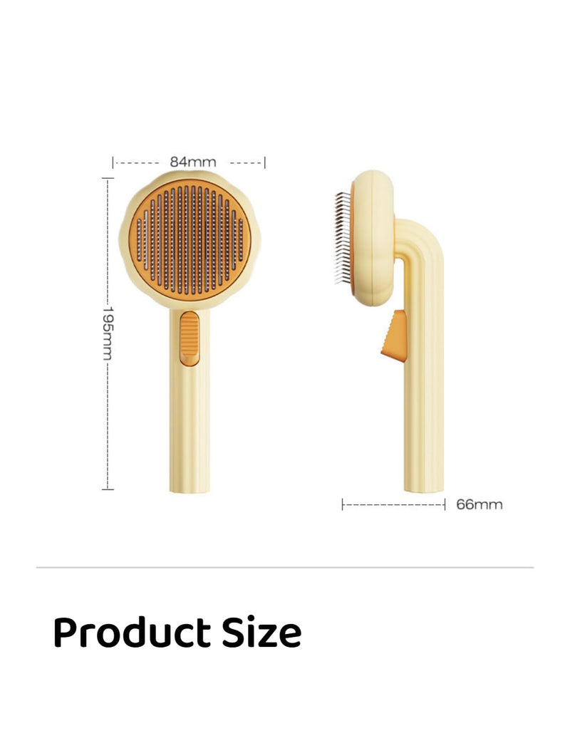 Pet Grooming Tool - Brush with Release Button for Detangling Long and Short Hair, Removing Fur Knots, Shedding, and Fleas on Dogs and Cats Green - PawsPlanet Australia