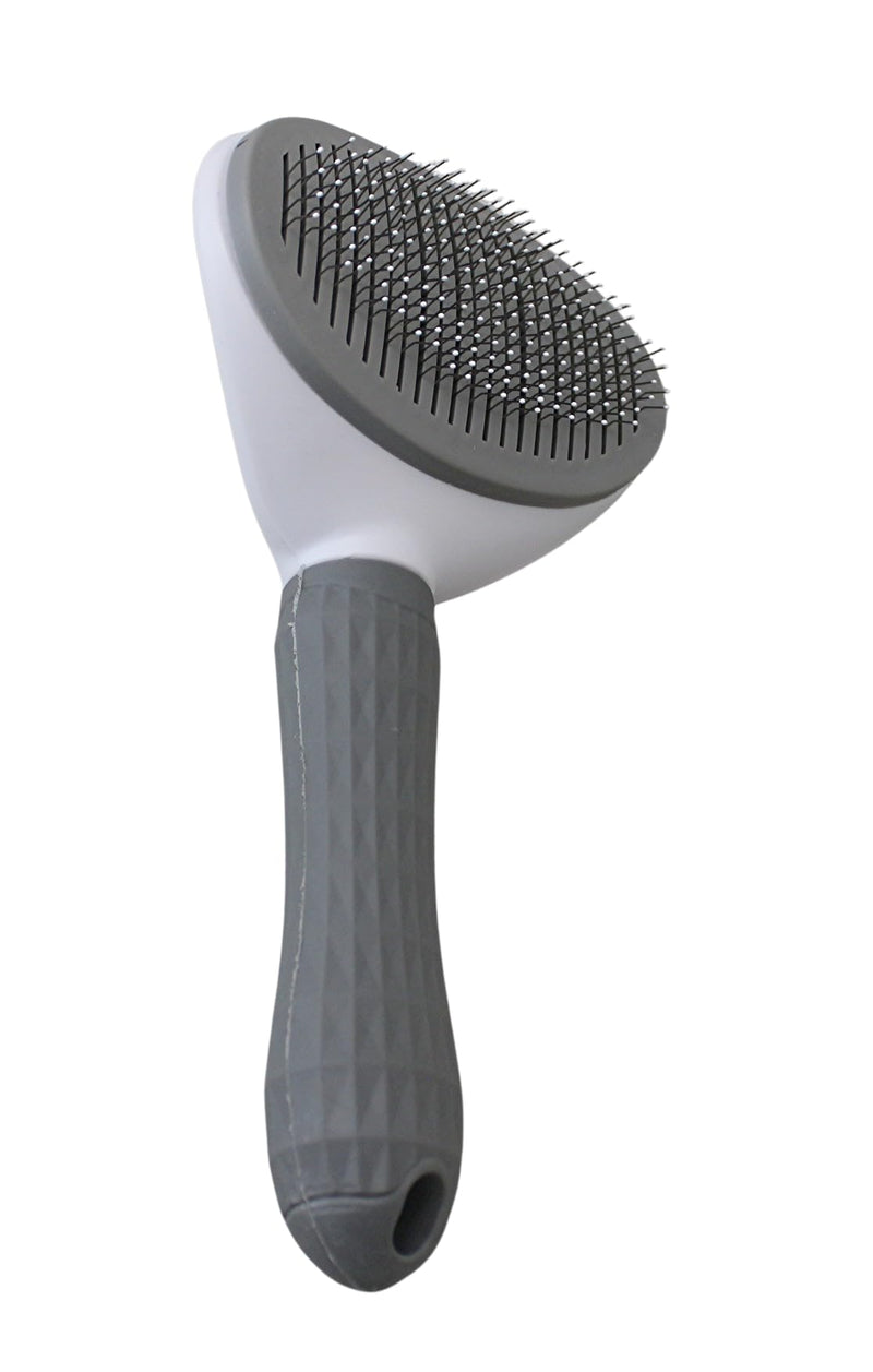 Pet Grooming Brush For Cats & Dogs Self-Cleaning Slicker Brush Hair Removal Comb Gentle De-shedding Grooming Tool - PawsPlanet Australia