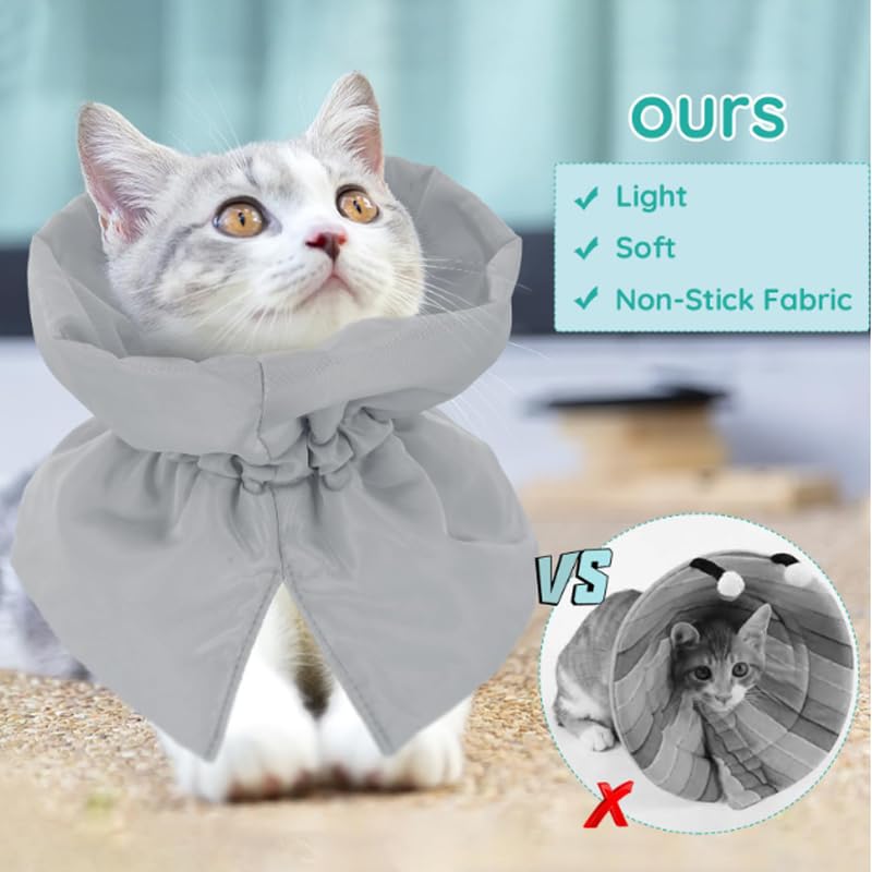 Elizabethan Collar, Collar After Surgery, Cat Collar, Collar, Cat Protection, Adjustable, Soft Cat Collar for Cats, Small Dogs, Wound Protection, Medical Cat Collar