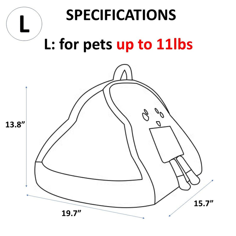 Portable Pet Cave for Puppy Kitten Cute Toast Design for Small Pets Cosy Cuddler (L: up to 11lbs) L: up to 11lbs - PawsPlanet Australia