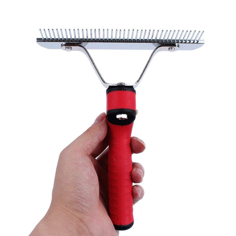 ASOCEA Pet Dog Grooming Extra-Large Rake Comb Deshedding Tool Beauty Comb For Medium Large Dogs German Shepherd Golden Retriever Husky