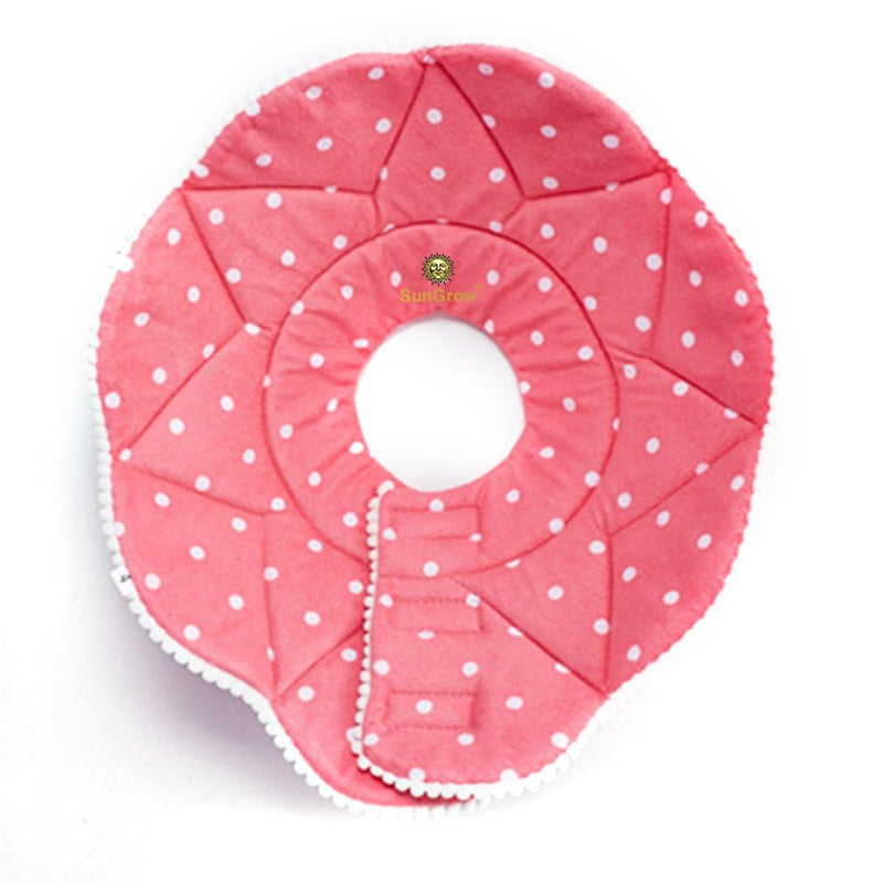 SunGrow Cat Cone Collar Soft Washable, Cat Recovery E Collar Sleep Cone After Surgery to Stop Licking, Pet Cone of Shame Alternatives, Scratch & Bite Proof Grooming Soft Cone for Easy Nail Cutting Pink Polka (S, 7.5-9" Neck) - PawsPlanet Australia
