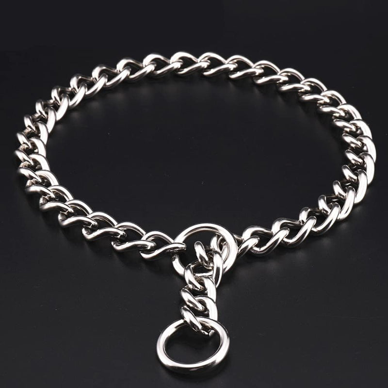 Dog Chain Necklace, Training Choke Collar, Stainless Steel Chain Slip Martingale Collars,for Medium Dogs, Length 20 inch, Diameter 3.0mm. Length 20"(Neck under 16")