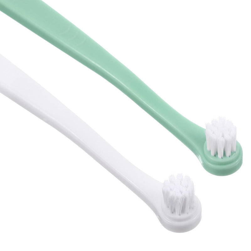 Alipis Cat Toothbrushes with Massage Function and Non-Slip Handle, 6 Portable Plastic and TPE Brushes for Dental Care of Cats and Dogs