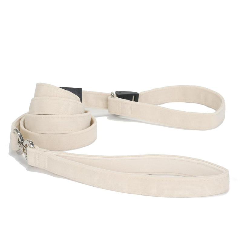 Slip Lead Dog Leash,Soft Corduroy 6 FT Dog Training Leash for Medium Large Dogs,No Pull Slip Leash and Collar with Padded Handle,White Slip Lead - White - PawsPlanet Australia