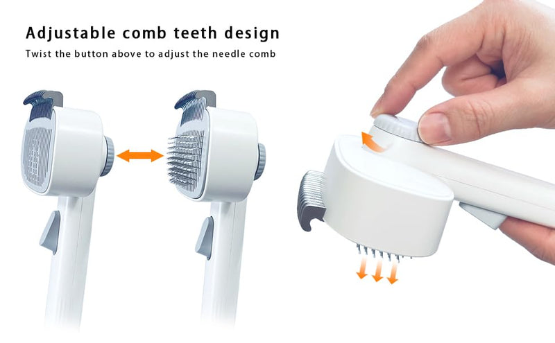 2-In-1 Pet Grooming Kit;Dog Brush For Shedding，Cat Brush For Long Haired Cats- Self-Cleaning Shedding & Detangling Brush,Dual-Direction Design - Professional For Long/Short Haired & Indoor Cats