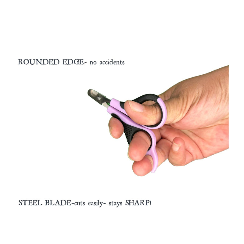 PURPLE Professional Small Pet Nail Clippers EASY GRIP Cat Nail Clipper and Trimmer Dogs Birds Rabbits Ferrets Chinchillas - PawsPlanet Australia