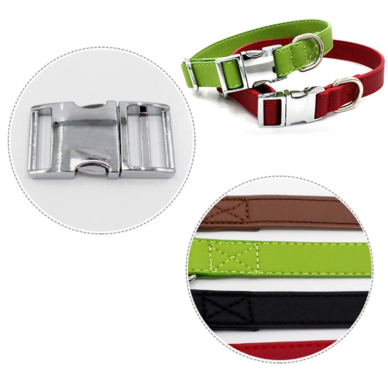 Leather Dog Collar with Quick Release Metal Buckle, Adjustable Heavy Duty Dog Collar for Small Medium Large Dogs (M: Adjustable 10.6-15.7", Width 0.8", Brown) M: Adjustable 10.6-15.7", Width 0.8" - PawsPlanet Australia