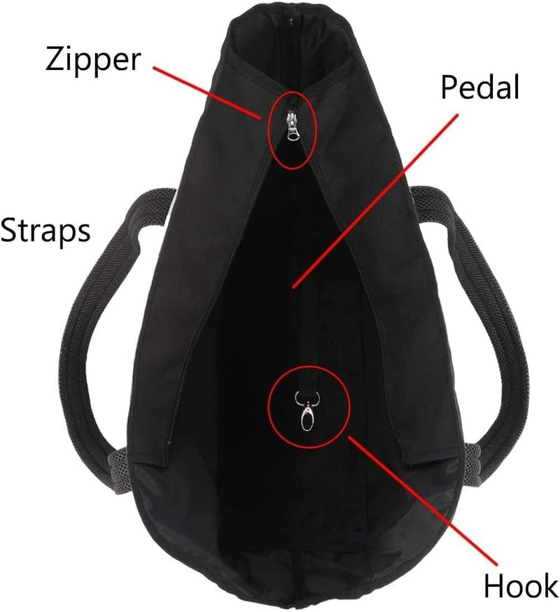 KAMEIOU Pet Dog Purse Carrier Tote Bag for Medium Dogs Travel Soft-Sided Purse Carriers with Safety Tether Buckle Stand Pedal Inside Pocket Portable Dogs Sling Tote Carrier Purses for Small Medium Dog Black - PawsPlanet Australia