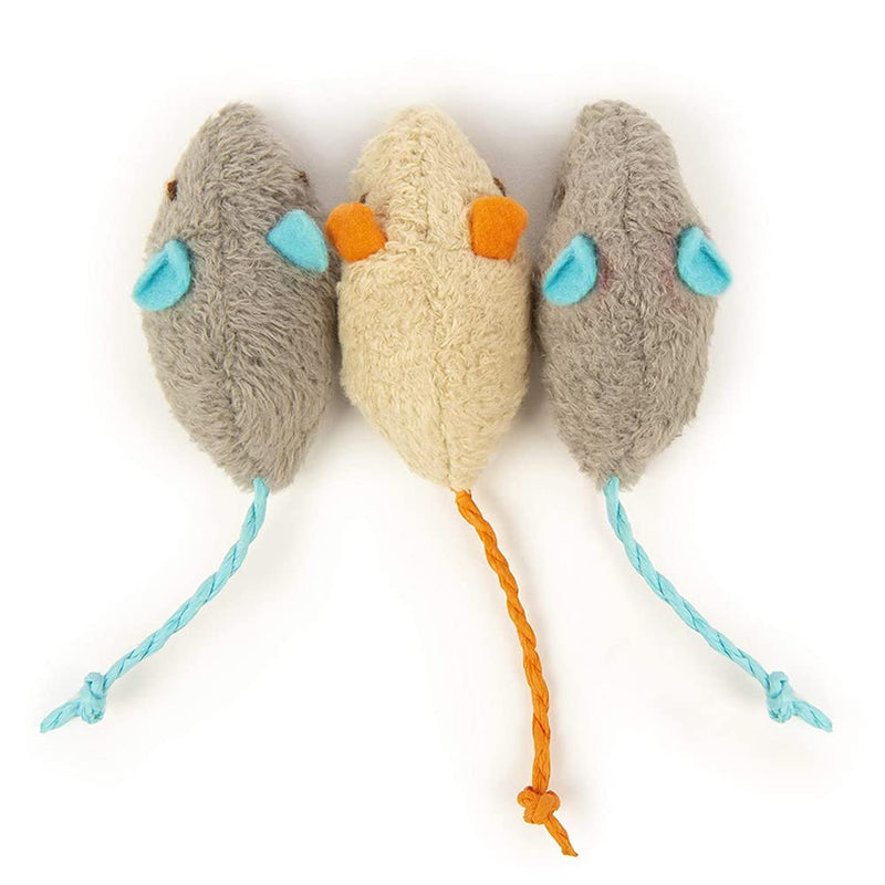 Q.Y.HOME Cat Toy Interactive Toy Plush Mouse Shaped Toy - (3 Pack),Small Breeds - PawsPlanet Australia