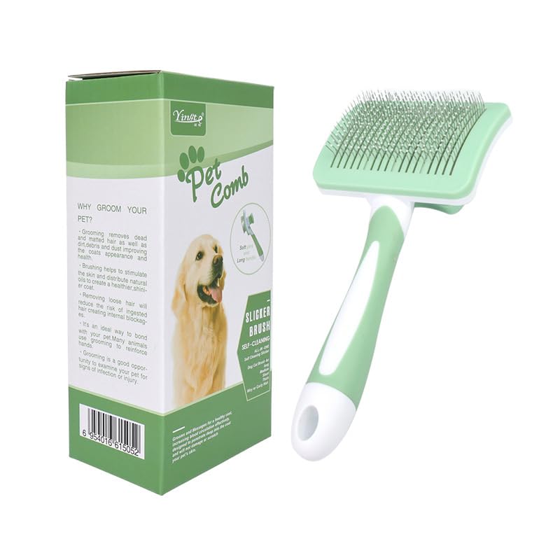 A Cute Pet Self Cleaning Slicker Brush for Small Dogs, Cats and Rabbits, Used for Hair Removal, Massage and Grooming, Combining Elegance and Practicality - PawsPlanet Australia