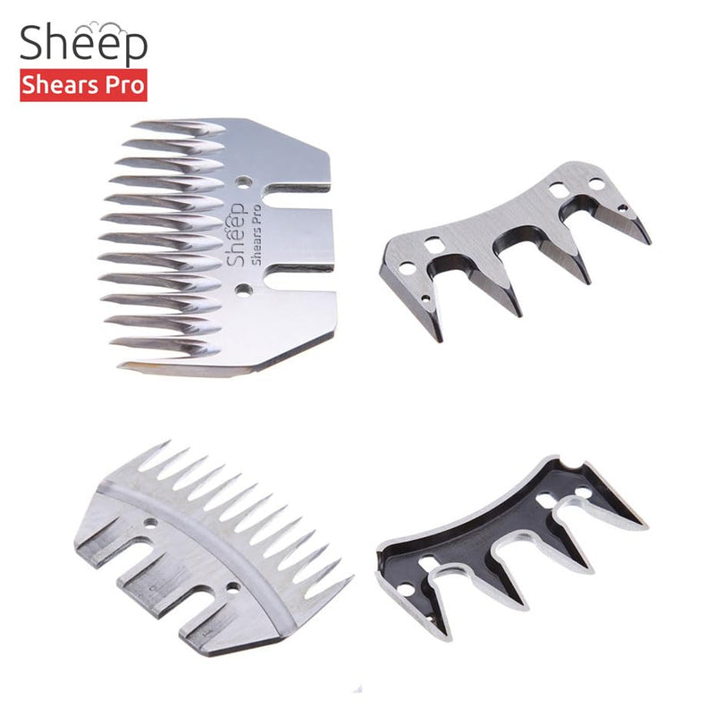 13 Tooth Straight Blade Replacement Universal Sheep Cutter Blades Set with 2 x Sheep Clipper Oil Lubricant Bottles 6.8 Fl OZ (200ml) 13 Tooth Straight Blade and Cutter set - PawsPlanet Australia