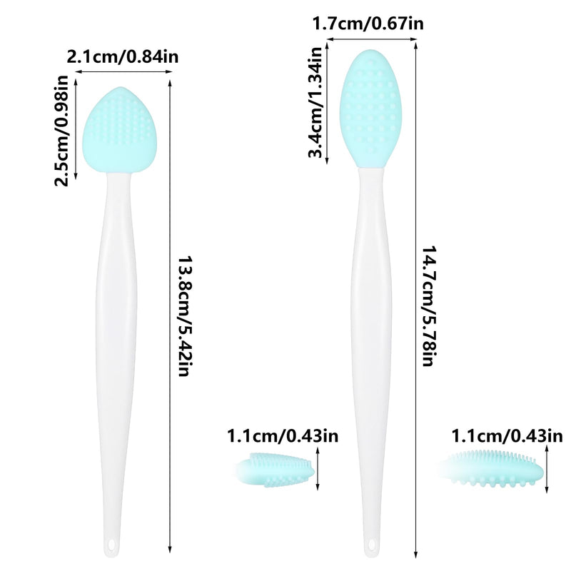 8Pcs Cat Acne Brush Pet Black Seed Brush for Cat Grooming Essentials Soft Silicone Double-Sided Scraper for Chin Acne and Cleaning Cats Exfoliation Removing Tool Can Hung With Rope (Green) - PawsPlanet Australia