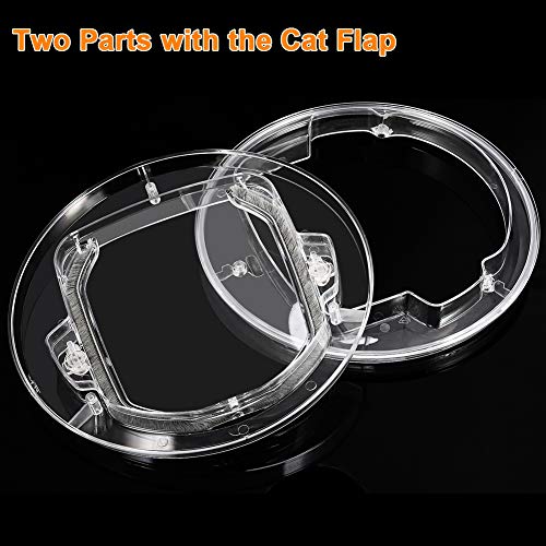 Cat Door for Glass Door,Window Cat Flap Transparent Thin Frame,Cat Door for Flap to Fit in Glass,4 Way Locking Cat Doors,Youthink Small Pet Door for Cats,Small Dogs,Puppy - PawsPlanet Australia