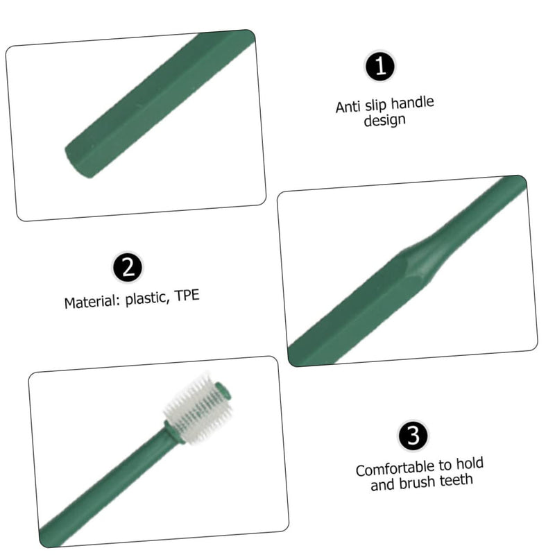HANABASS 4-piece Pet Toothbrush Ergonomically Shaped Lightweight Plastic TPE Material Secure Grip for Cats and Dogs