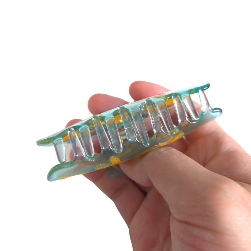 Generic Novelty Fish Tank Hair Clip,Acetate Claw Clip for Women,Women Hair Accessories,Cyan, 1 Count (Pack of 1) Cyan - PawsPlanet Australia