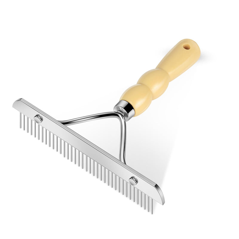 Metal Handheld Carpet Rake for Fluffy Plush, Pet Hair Removal Tool, Reusable Cat & Dog Hair Remover Comb, Brush Scraper Broom for Shag Rugs, Home Cleaning - Efficient Pet Hair Pickup - PawsPlanet Australia