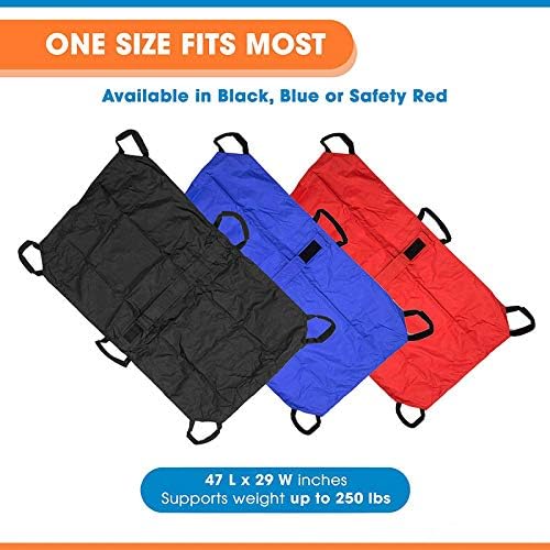 Transport Stretcher for Dogs | Emergency Animal Carrier with Safety Strap | 250 Pound Weight Limit | Pet Stretcher Size: 47 L X 29 W inches Pet Carrier (Blue) - PawsPlanet Australia