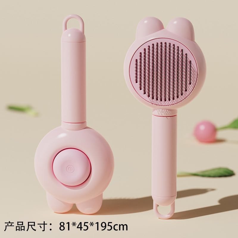 Premium Universal Pet Grooming Brush with Stainless Steel Pins Ideal for All Breeds Long Short Haired Cat and Dog,Ergonomic All-in-One Reduces Tanglesand PromotesHealthy Coat with Gentle (Pink) Pink - PawsPlanet Australia